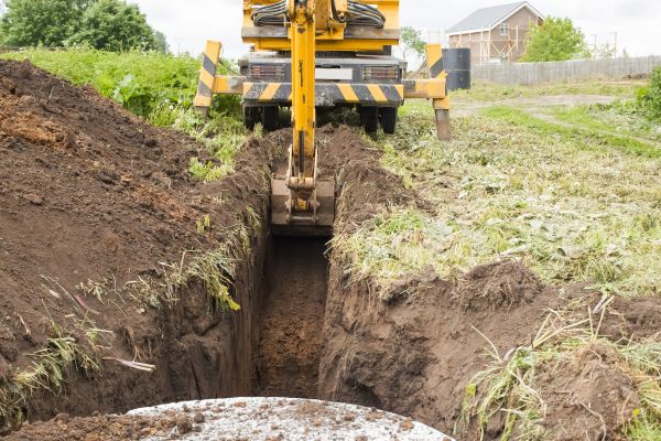 Drainage Trench Installation in Greenwood