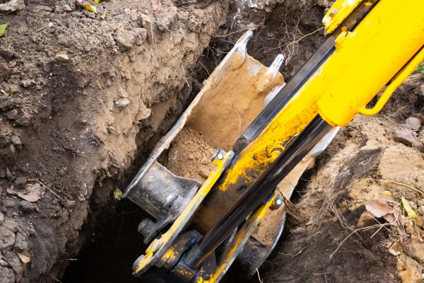 Downspout Trenching in Greenwood