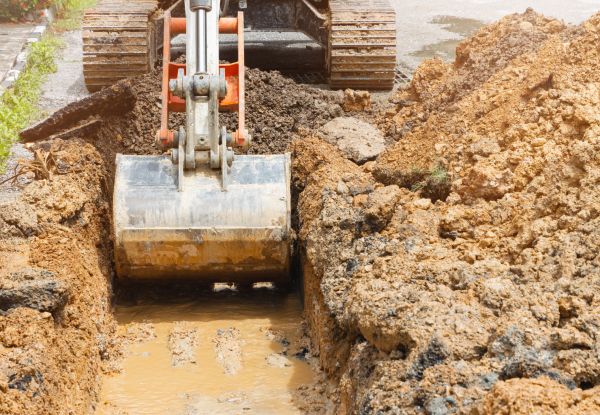 Water Line Digging in Greenwood
