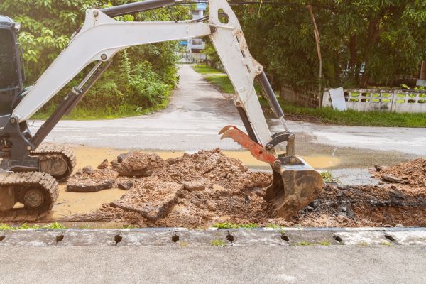 Water Line Excavation in Greenwood