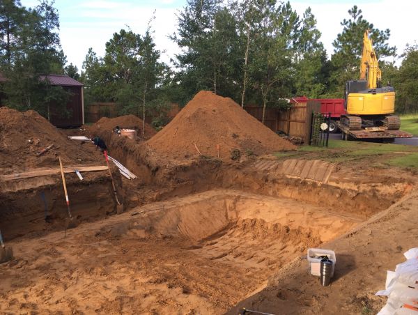 Pool Site Excavation in Greenwood